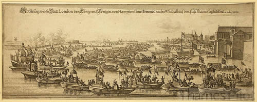 Charles II and Court from Hampton Court to Whitehall