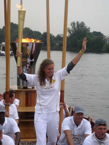 Nathalie carries the Torch